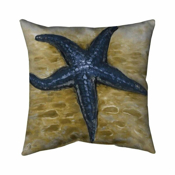Begin Home Decor 20 x 20 in. Blue Starfish-Double Sided Print Indoor Pillow 5541-2020-CO68-1